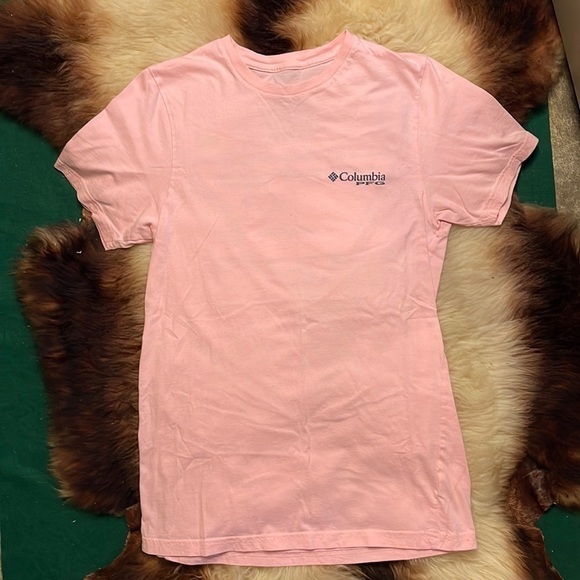 Columbia Light Pink Short Sleeve T Shirt‎ - Picture 1 of 7